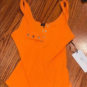 Orange bodysuit tank
